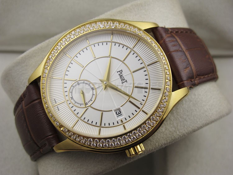 Piaget Altiplano Swiss 2824 Automatic 18K Gold Diamonds-White Dial