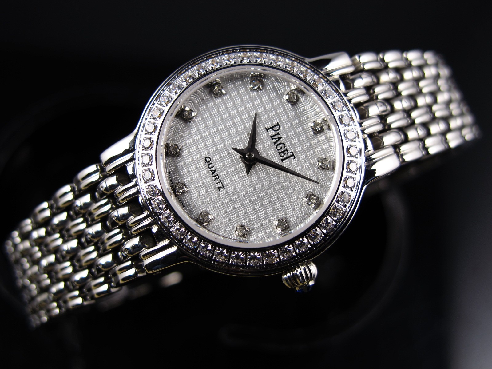 Piaget Dancer Swiss 2824 Quartz White Dial Diamond Markers