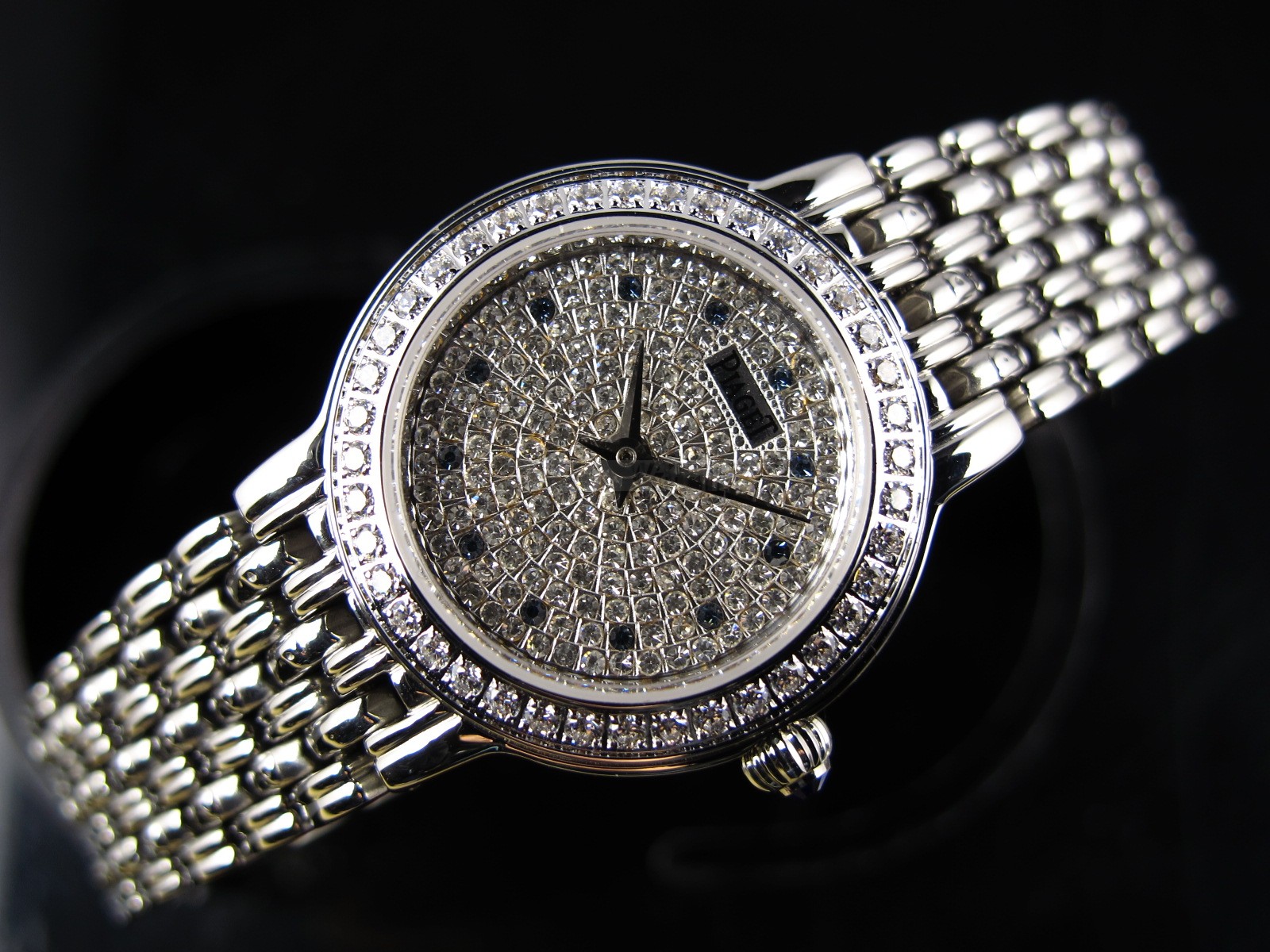 Piaget Dancer Swiss 2824 Quartz Silver Diamond Dial Diamond Markers