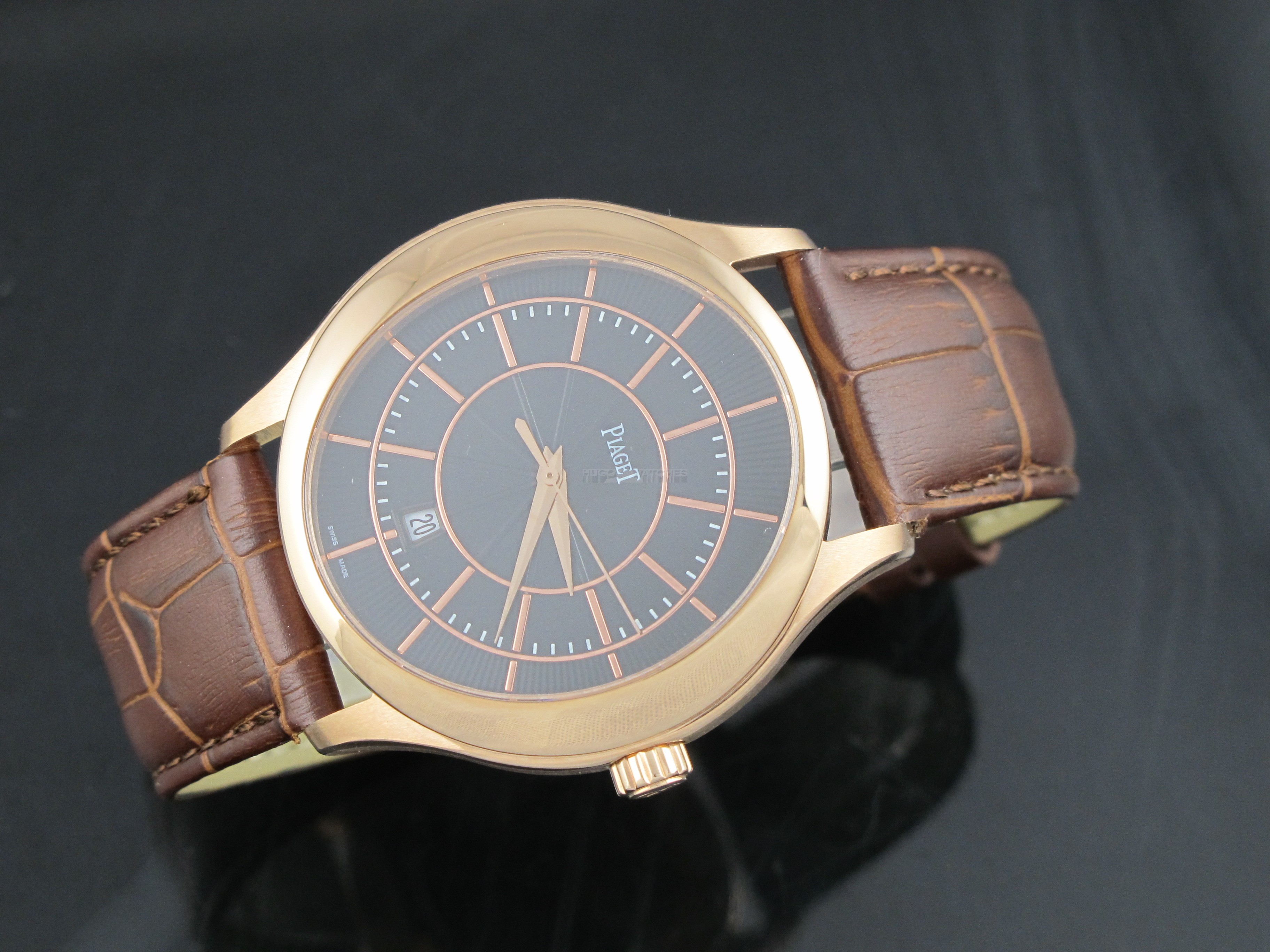 Piaget Antiplano Swiss 2824 Automatic Black Dial Rose Gold 