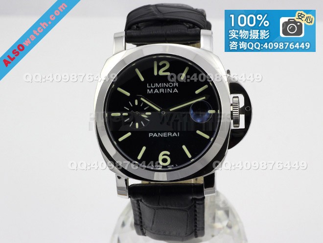 Panerai PAM 00104 Luminor Marina Mens Automatic Stainless Steel Black Swiss 7750