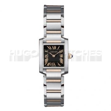 Cartier TANK W5010001 Ladies Quartz Black Swiss ETA Quartz