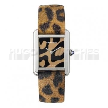 Cartier TANK W5200015 Ladies Quartz Leopard Print Swiss ETA Quartz