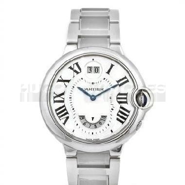 Cartier Ballon Bleu W6920011 Mens Quatz Silver Swiss ETA Quatz 