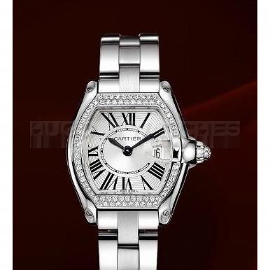 Cartier WE500260 Ladies Quartz Silver White Swiss ETA Quartz 