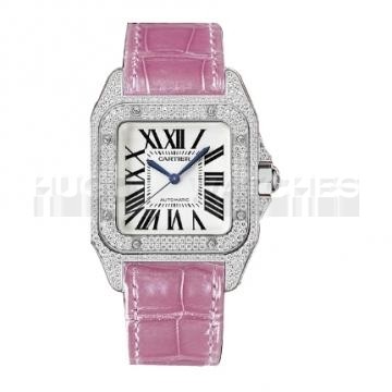 Cartier Santos WM501751 Ladies Automatic Silver Swiss ETA 2824