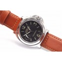 Panerai PAM 00111 Luminor Marina Mens Automatic Watch Brown Leather Strap