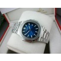 Patek Philippe Nautilus Swiss 2824 Automatic Blue Dial Stick Markers