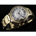 Cartier Ballon Bleu 42MM Swiss Automatic Mens Yellow Gold Diamonds Bezel L10