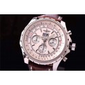 Breitling Bentley 6.75 Big Date Chronograph White Dial Brown Leather Bracelet