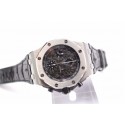 Royal Oak Offshore Black Dial Automatic Audemars Piguet Watch Black Leather Bracelet