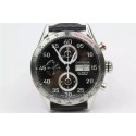 Tag Heuer Carrera Swiss Chronograph-Black Calfskin Bracelet