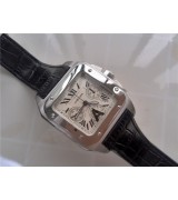 Cartier Santos W20090X8 Mens Automatic Silver White Swiss ETA 2824