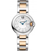 Cartier Ballon Bleu WE902030 28mm Ladies Quatz Silver Swiss ETA Quatz 