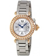 Cartier Pasha WJ124021 Ladies Quartz Silver Swiss ETA Quartz