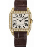 Cartier Santos Ladies WH100451 Quartz Silver Swiss ETA Quartz 