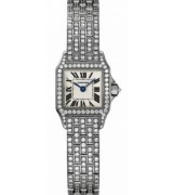 Cartier Santos WF9005YA Ladies Quartz Silver Swiss ETA Quartz 