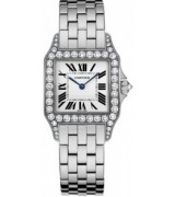 Cartier Santos WF9004Y8 Ladies Silver Swiss ETA Quartz 