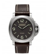 Panerai Luminor Base 8 Days Acciaio Mechanical Brown Dial Mens Watch PAM00562