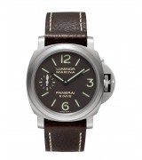 Panerai Luminor Marina 8 Days Titanio Mechanical Brown Dial Mens Watch PAM00564