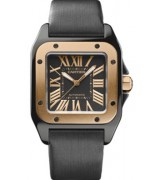  Cartier Santos W2020007 Neutral Automatic Black Swiss ETA 2824