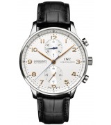 IWC Portuguese IW371445 Mens Automatic Silver White Swiss ETA 2824