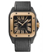  Cartier Santos W2020009 Mens Automatic Black Swiss ETA 2824