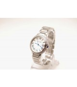 Cartier Ballon Bleu 36MM Diamonds Bezel Swiss Automatic Women Watch Steel M05