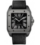  Cartier Santos W2020010 Mens Automatic Black Swiss ETA 2824