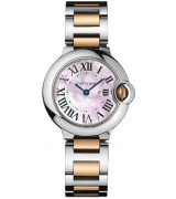 Cartier Ballon Bleu 36MM Pink Dial Swiss Automatic Women Watch Steel M13