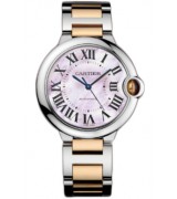 Cartier Ballon Bleu 36MM MOP Pink Dial Swiss Automatic Women Watch Midlinkl M16