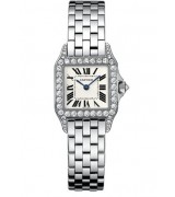 Cartier Santos WF9003Y8 Ladies Quartz Silver Swiss ETA Quartz 