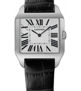  Cartier Santos W2007051 Mens Automatic White Swiss ETA 2824