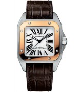  Cartier Santos W20107X7 Mens Automatic White Swiss ETA 2824