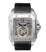  Cartier Santos W2020017 Mens Automatic Deep Grey Swiss ETA 2824