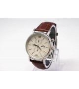 Replica Portofino 42mm IWC Swiss Chronograph Watch Brown Leather Band20874