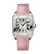  Cartier Santos W20126X8 Ladies Automatic White Swiss ETA 2824