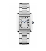 Cartier TANK SOLO W5200013 Ladies Quartz Silver White ETA Quartz