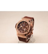 Swiss Hublot Big Bang replica Brown 48mm 18k King Gold Diamond Bezel20479