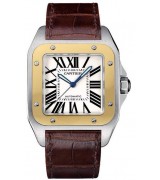  Cartier Santos W2008751 Mens Automatic White Swiss ETA 2824