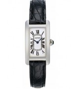 Cartier TANK SOLO W2601956 Ladies Quartz Silver White Swiss ETA Quartz