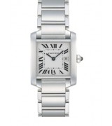 Cartier TANK W51011Q3 Mens Quartz White Swiss ETA Quartz