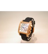 Swiss Franck Muller Conquistador Cortez Replica 36mm Rose Gold with Diamonds20975