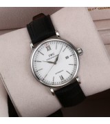 IWC Portofino Mens Automatic White Dial Black Leather Strap Swiss ETA 2892