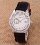 Patek Philippe Grand Complication Automatic Leather Strap Diamond Bezel 