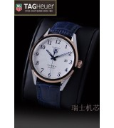 Tag Heuer Carrera Calibre 5 Golden Bezel Swiss Automatic Arabic Numerals 