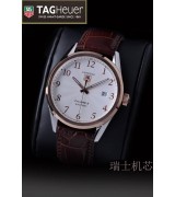 Tag Heuer Carrera Calibre 5 Golden Bezel Swiss Automatic Arabic Numerals 