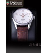 Tag Heuer Carrera Calibre 5 Silvery Bezel Swiss Automatic Arabic Numerals