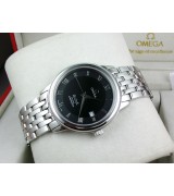 Omega De Ville Swiss 2824 Mens Automatic Black Dial Roman Markers