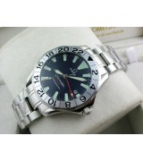 Omega Seamaster Swiss 2824 Mens Automatic Blue Dial Triangle Numeral Markers